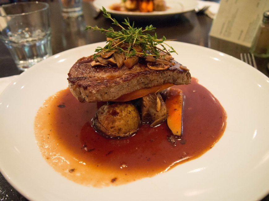 Fillet Steak - Seared to perfection and finished in the oven, served with a thyme and mushroom jus